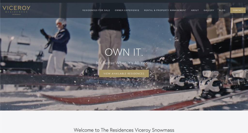 Viceroy Snowmass residences website TMRC portfolio